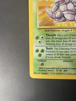 Pokemon Vintage Holo Nidoking Base Set 11/102 WotC 1999 - Image 5