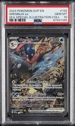 2024 POKEMON SVP EN-SV BLACK STAR PROMO #132 GRENINJA EX PSA 10 - Image 1