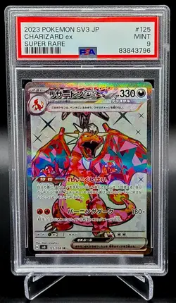 Charizard ex 125/108 Pokemon Ruler Of The Black Flame Full Art PSA 9 - Image 1