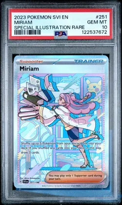 2023 POKEMON SVI EN-SCARLET & VIOLET SPECIAL ILLUSTRATION RARE MIRIAM PSA 10 - Image 1