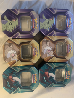 6 x Triple Whammy Collector Tins (X2 Complete Tin Sets) Pokemon TCG - Image 1