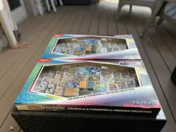 2x Pokemon TCG Prismatic Evolutions Lucario Ex + Tyranitar Ex Premium Collection - Image 1