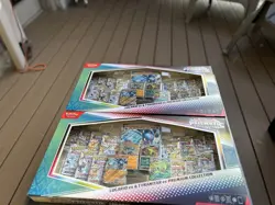 2x Pokemon TCG Prismatic Evolutions Lucario Ex + Tyranitar Ex Premium Collection - Image 2