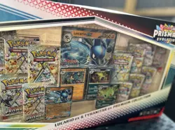 2x Pokemon TCG Prismatic Evolutions Lucario Ex + Tyranitar Ex Premium Collection - Image 5