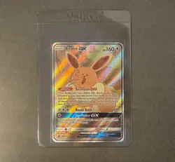 Pokemon TCG - Eevee GX - SM233 - Black Star Promo - Full Art Holo Played - Image 1