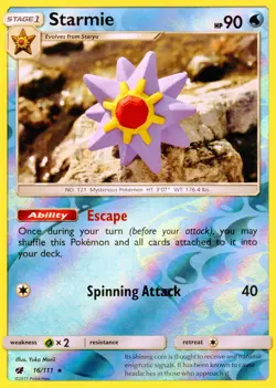 REVERSE HOLO "Starmie" #16/111! Yuka Morii Clay Crimson Invasion Pokemon TCG! LP - Image 1