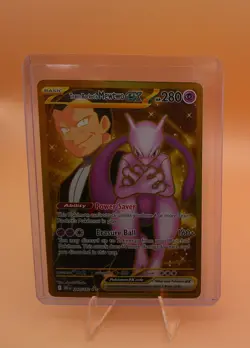 Pokemon TCG Mewtwo EX Team Rockets Hyper Rare Card 240/182 Destined Rivals NM - Image 1