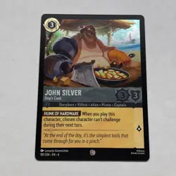 John Silver 181/204 Disney Lorcana Azurite Sea Common Cold Foil Card NM - Image 1