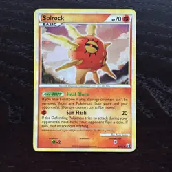 Solrock 9/102 Pokemon Triumphant HS Holo Rare Card LP/MP - Image 1