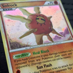 Solrock 9/102 Pokemon Triumphant HS Holo Rare Card LP/MP - Image 2