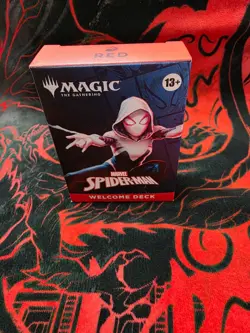RED 2025 SDCC EXCLUSIVE MAGIC THE GATHERING SPIDER MAN RED WELCOME DECK CARDS - Image 1