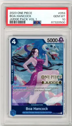 PSA GEM MT 10 Boa Hancock (Judge) OP02-059 One Piece Promotion Cards Foil UC - Image 1