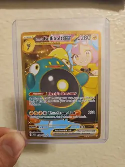 Pokemon TCG Ionos Bellibolt ex 188/159 Journey Together Gold Hyper Rare Card NM - Image 1
