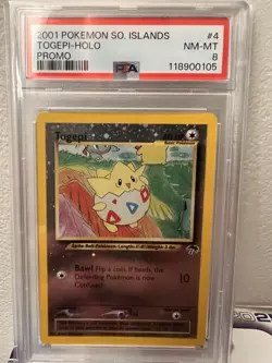 Pokemon TCG 2001 Togepi Full Reverse Holo Promo Card Southern Islands #4 - Image 1