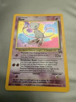 Mew WoTC Black Star Promo #9 Pokemon Card Holo Foil Rare LP - Image 1