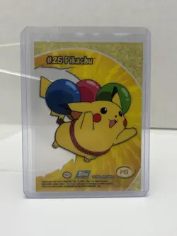 2000 Topps Pokemon TV Animation Edition Chrome Pikachu Balloons PCI Holo Card - Image 2