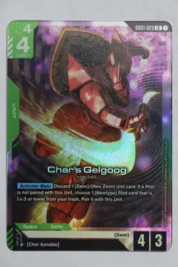 Gundam Card Game Char's Gelgoog Newtype Rising GD01-023 LR - Image 1