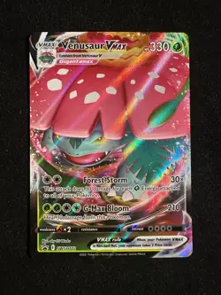Pokemon TCG Venusaur VMAX SWSH102 SWSH: Black Star Promo Card Holo - Image 1
