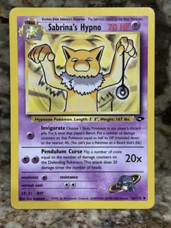 Sabrina's Hypno 56/132 Gym Challenge - Uncommon Pokemon Card - NM/Mint - Image 1