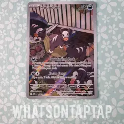 Pokemon Card Houndour 204/197 Secret Rare Scarlet Violet Obsidian Flames LP - Image 1