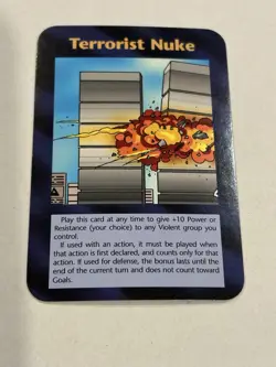 Illuminati New World Order INWO Card Game TERRORIST NUKE - Image 1