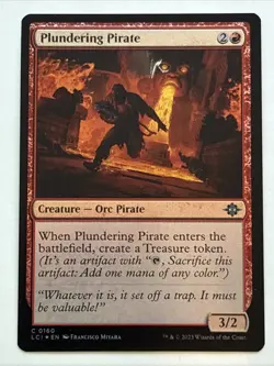 MTG The Lost Caverns of Ixalan Plundering Pirate Foil 0160 NM - Image 1