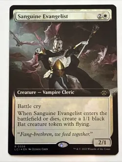 MTG The Lost Caverns of Ixalan Sanguine Evangelist Extended Art Foil 356 NM Rare - Image 1