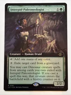 MTG Lost Caverns of Ixalan Intrepid Paleontologist Extended Art Foil 381 NM Rare - Image 1