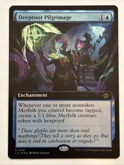 MTG Lost Caverns of Ixalan Deeproot Pilgrimage Extended Art Foil 0361 NM Rare - Image 1