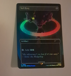Sol Ring Rainbow Foil NM Sonic the Hedgehog Secret Lair MTG Magic the Gathering - Image 1