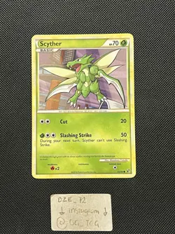 Pokemon HGSS Undaunted - Scyther - Non Holo Common - 65/90 - NM - Image 1
