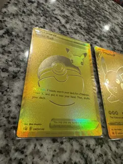 Pokemon Celebrations Pikachu V & PokeBall Gold Promos SWSH145 SWSH146 - Image 2