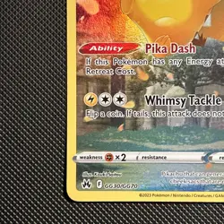 Pikachu Full Art GG30/GG70 Crown Zenith Galarian Gallery Pokemon 2023 NM - Image 4
