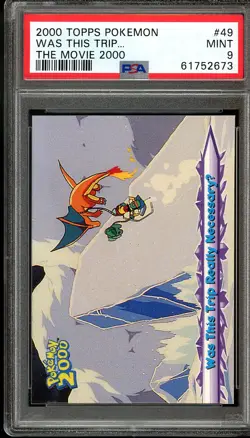 TOPPS CHARIZARD POKEMON WAS THIS TRIP... THE MOVIE 2000 #49 PSA 9 MINT - Image 1