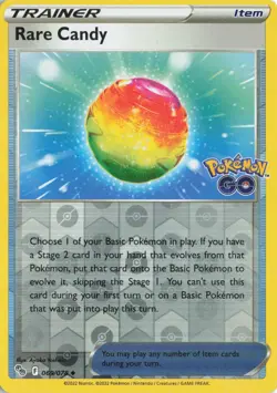 Pokemon TCG Pokemon Go Rare Candy Reverse Holo Uncommon 069/078 EX/LP - Image 1