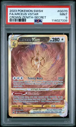 2023 POKEMON SWORD & SHIELD CROWN ZENITH SECRET FULL ART/ARCEUS VSTAR PSA 9 - Image 1