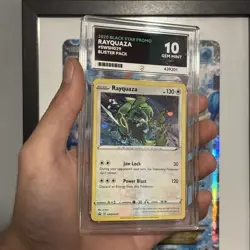Pokemon TCG Rayquaza SWSH029 Cosmos Holo Swirl Black Star Promo Ace 10! - Image 1