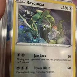 Pokemon TCG Rayquaza SWSH029 Cosmos Holo Swirl Black Star Promo Ace 10! - Image 2