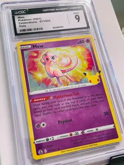 Pokemon CGC 9 MINT Celebrations Classic Collection 011/025 Holo - Mew - Image 1