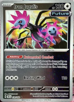 Iron Jugulis Reverse Holo - 139/162 - Temporal Forces Pokemon 2024 - Image 1