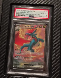 Pokemon 2025 En-Journey Together #187 Salamence EX PSA 10 - Image 1