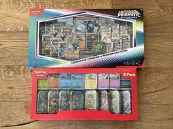 Costco Pokemon S&V Prismatic Evolutions MINI TINS & Lucario Ex Tyranitar Ex NIB - Image 1