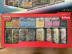 Costco Pokemon S&V Prismatic Evolutions MINI TINS & Lucario Ex Tyranitar Ex NIB - Image 3