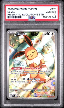 2025 POKEMON SVP EN-SV BLACK STAR PROMO #173 EEVEE PSA 10 - Image 1