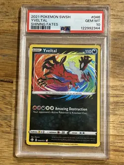GRADED PSA 10 2021 Pokemon SWSH Yveltal Shining Fates #046 - Image 1