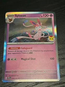 Pokemon Sylveon 040/131 Prismatic Evolutions 2025 Pokemon Day Stamped Promo Holo - Image 1