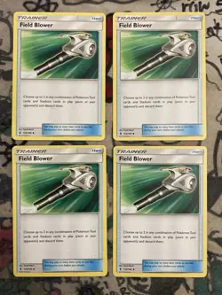 4x Pokemon TCG Field Blower Guardians Rising 125/145 Regular Uncommon Playset - Image 1
