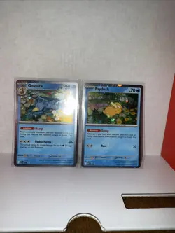 Pokemon TCG Mega Evolutions Psyduck 007 - Golduck 008 Black Star Promo - Image 3