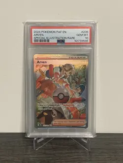 2024 PSA 10 Arven #235 Special Illustration Rare Pokemon TCG Paldean Fates - Image 1