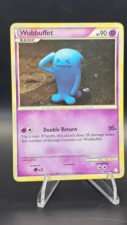 2010 Pokemon, Heartgold & Soulsilver, #13/123 Wobbuffet, Holo Rare LP - Image 1